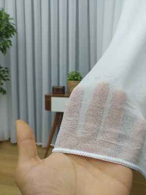 Mutfak - ( Orjinal ) Düz Crush Tül Perde 