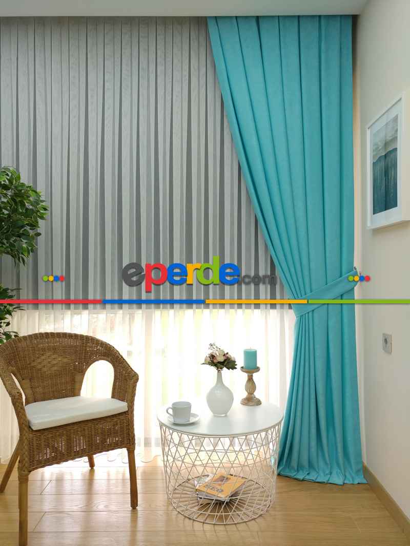 Soft Fon Perde- Turkuaz