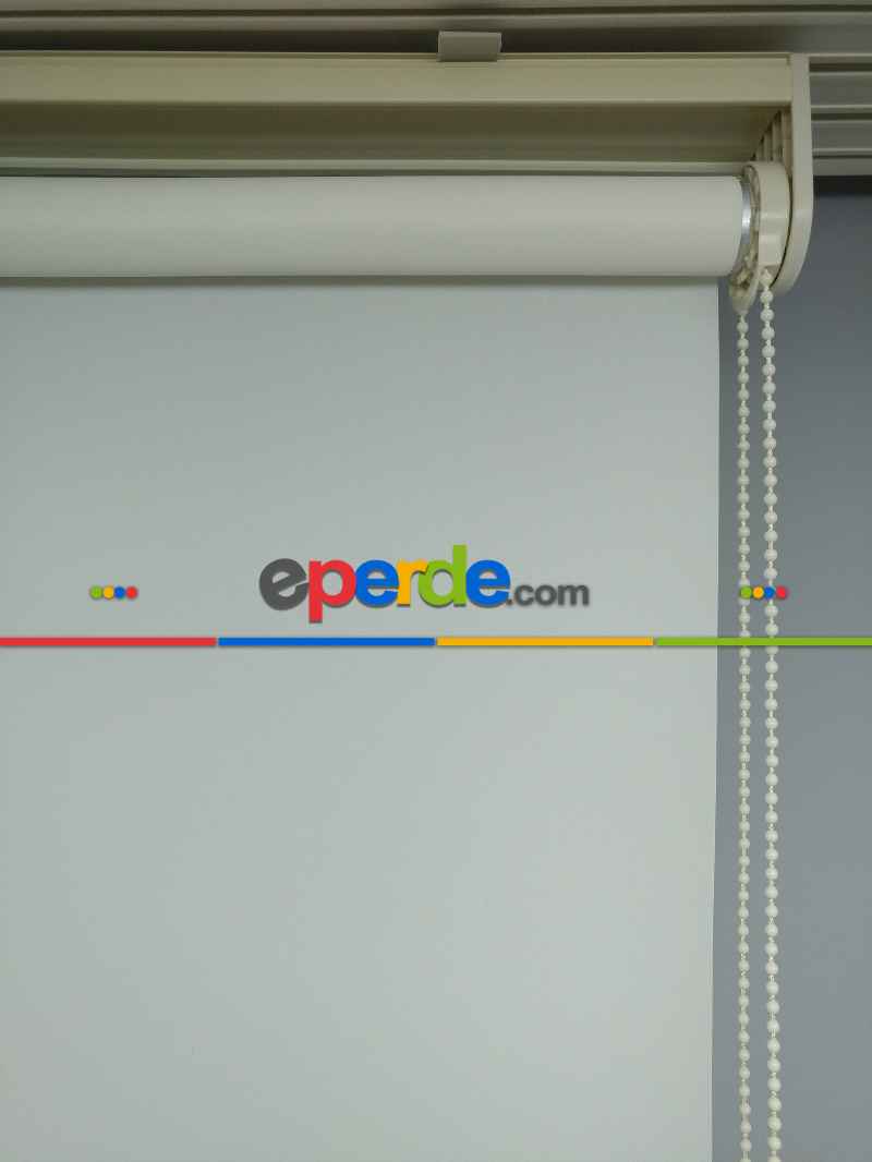 Mutfak Stor - 2021 Sezonu - Stor Perde Düz Pvc (mat) - Mat Polyester Stor- Ekru