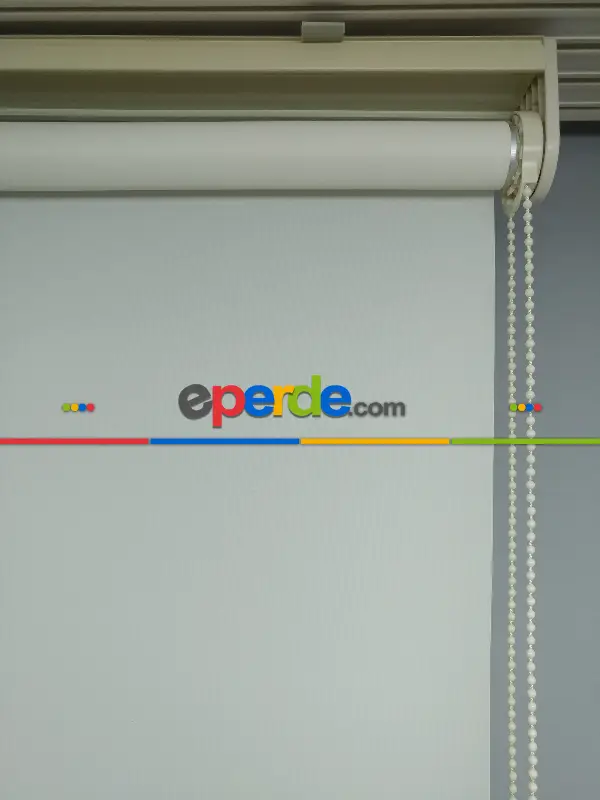 Salon Stor Perde - 2021 Sezonu - Stor Perde Düz Pvc (mat) - Mat Polyester Stor- Ekru