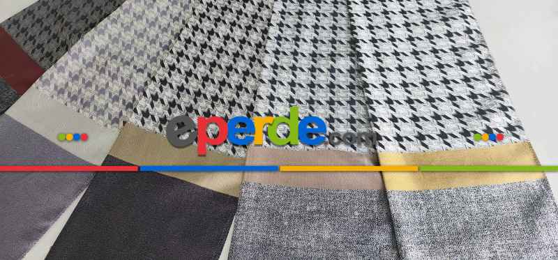 Siyah Gri Kaz Ayağı Desenli Fon Perde, Adet Fiyatıdır, İstediğiniz Boy Ölçüsünde Dikilir, 70 İla 100cm, Sık Pile Eninde Seçenekli 70cm X 290cm 