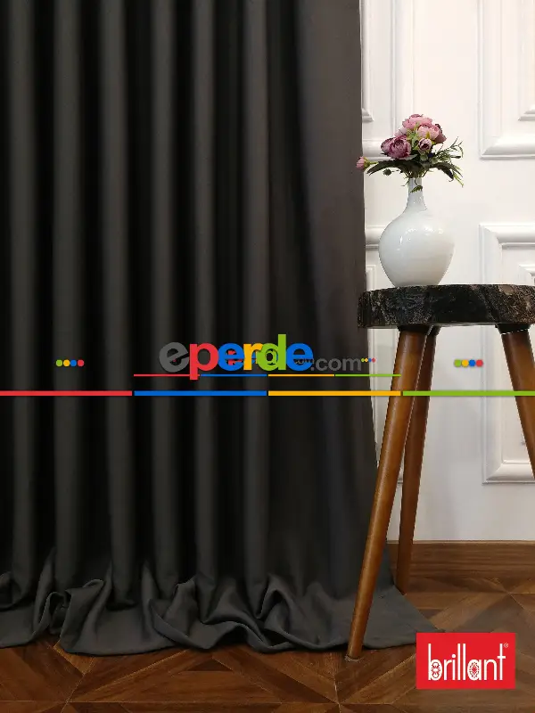 Antrasit Koyu Gri %90 Karartma Blackout Fon Perde