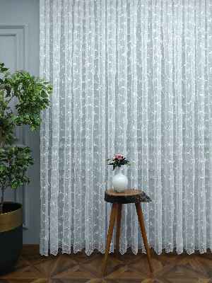 Kampanyalı Brode İşlemeli Tüller Stoklar İle Sınırlı- Ekru