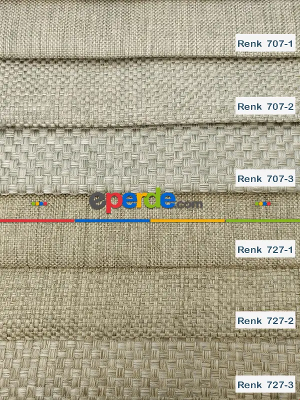Yatak Odası - Keten Hasır Düz Fon Perde Dökümlü Birinci Kalite 300cm Geniş En Daha Hesaplı- Krem