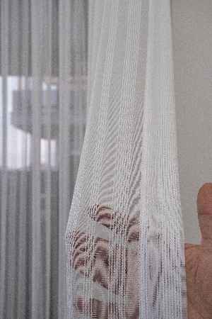 % 50 İndirimli Hazır Ölçü Düz Çizgili Tül - Ütü İstemez 761 H