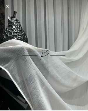 Brillant Balık Sırtı Düz Kurşunlu Tül Perde