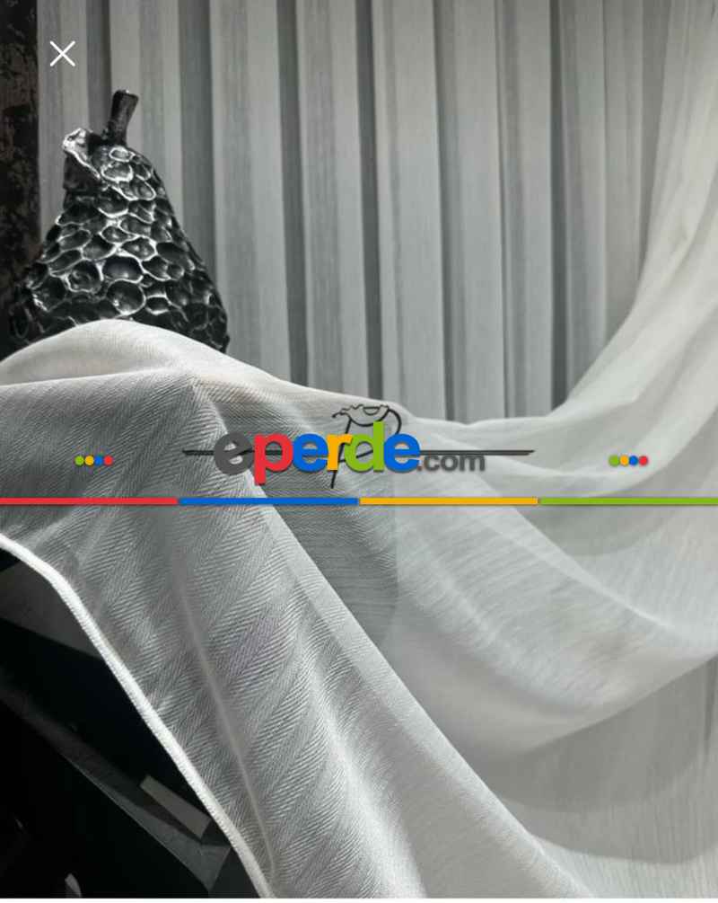 Brillant Balık Sırtı Düz Kurşunlu Tül Perde