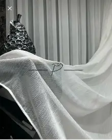 Brillant Balık Sırtı Düz Kurşunlu Tül Perde