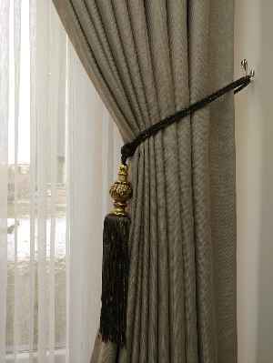 Blackout Fon Perde Hasır Dokulu - Işık Geçirmez ( Sitede Benzeri Yoktur. )- Kahverengi