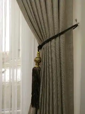 Blackout Fon Perde Hasır Dokulu - Işık Geçirmez ( Sitede Benzeri Yoktur. )- Kahverengi