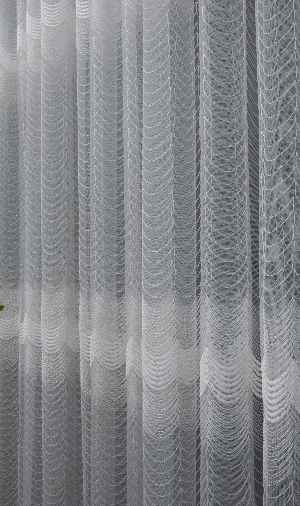 İşlemeli Spor Desenli Brode Tül-kırık Beyaz