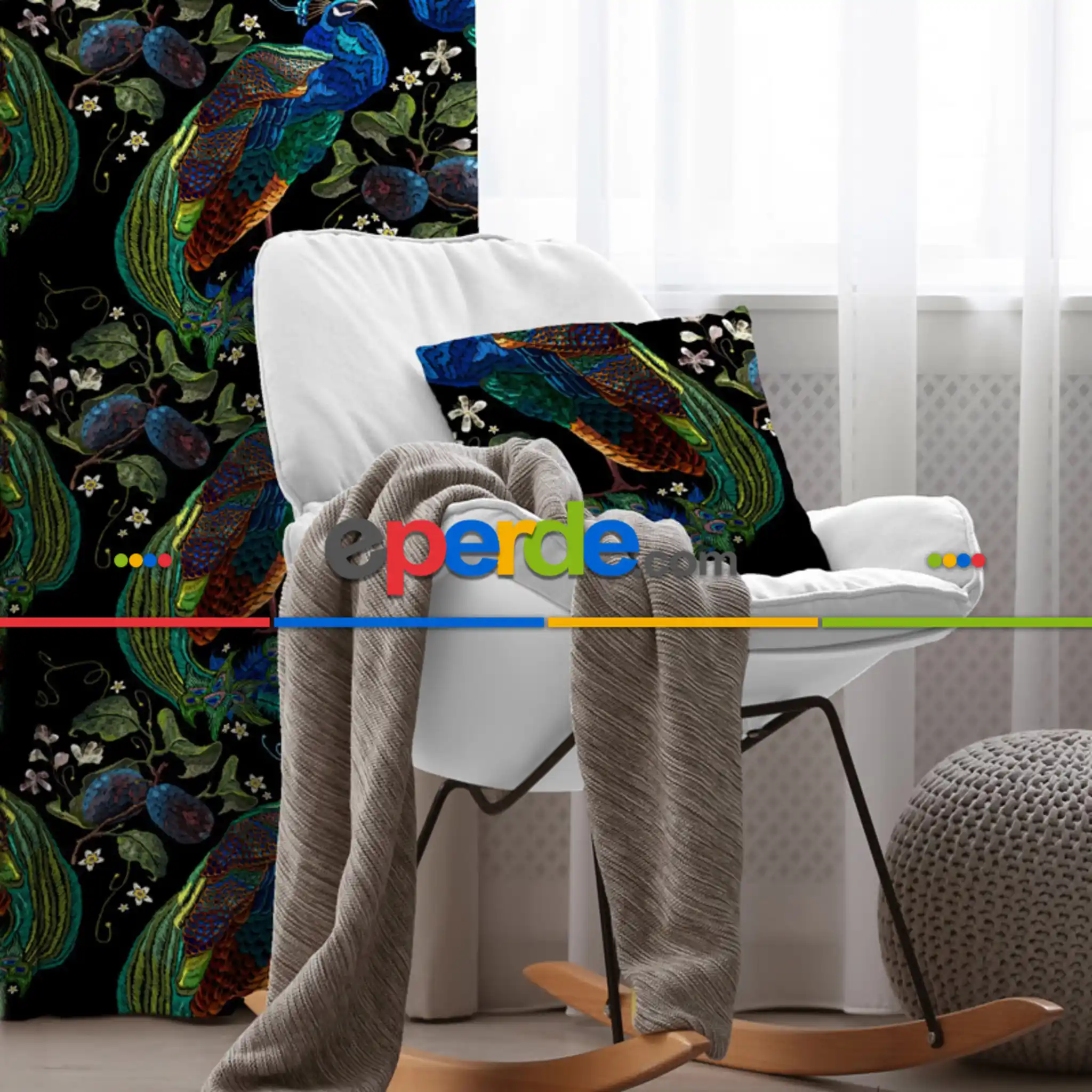 Oturma Odası Fon Perde Evim 315 Kumaşı Kalındır Duck Bezi Değildir