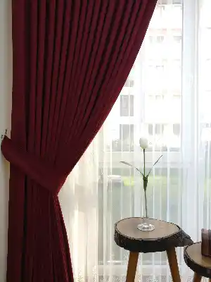 Bordo Düz Sade Fon Perde ( En 150cm Dökümlü Fon )- Bordo