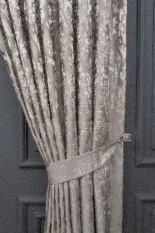 Jakar Dokuma Fon Perde Zemin Gri(desen Krem) Renk