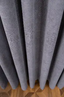 Koyu Gri Düz Fon Perde En Dökümlü Fon Perde