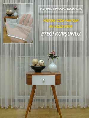 Dönergücü - Pırıltı Mat Zemin Tül Perde Ekru Renk 1.kalite- Ekru