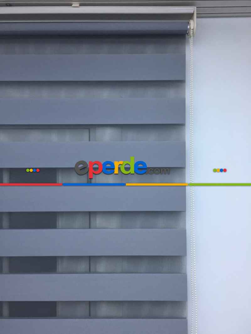 Mutfak - Zebra Perde - Düz Zebra Perde- Füme