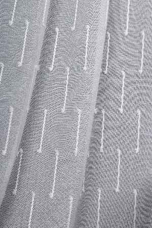 Minimal Çizgili Ekru Keten Tül Perde | Modern Ve Zarif Görünüm