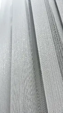 Brillant Ekru Hafif Simli File Tül Perde