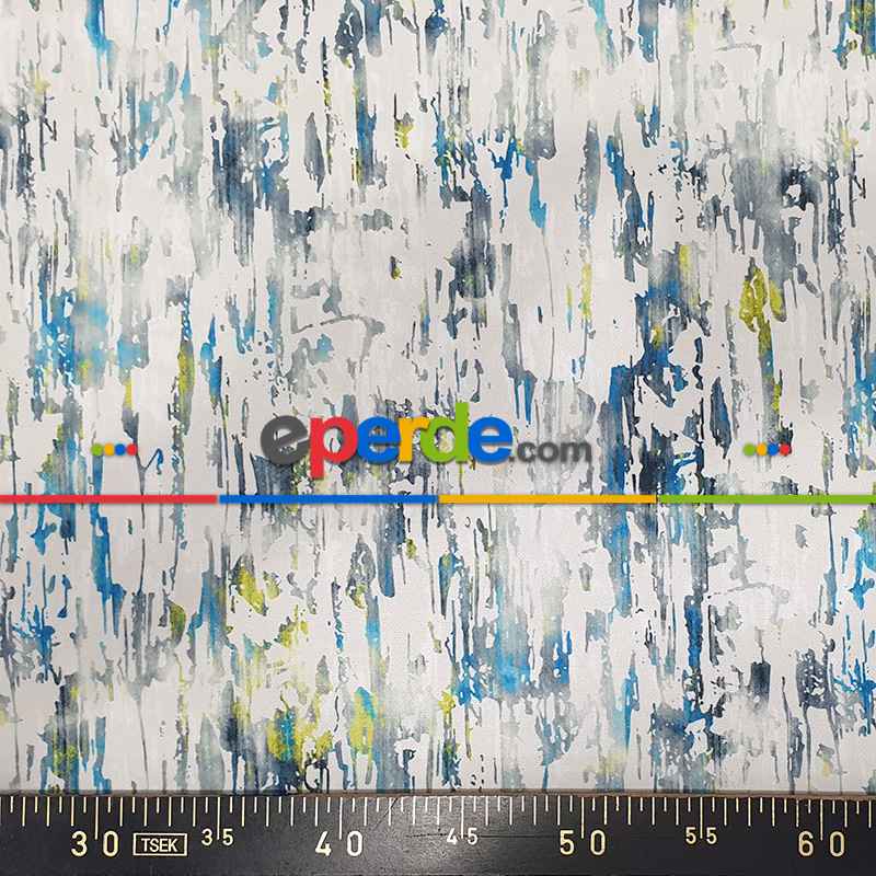 Etnik Desenli Fon Perde Evm290 _e - Kumaşı Kalındır Duck Bezi Değildir.- Gri-Füme-Antrasit-Çok Renkli