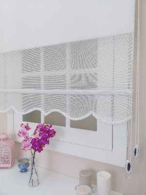 Çift Sistem Tül Stor Beyaz İnce Çizgili Modern Series- Beyaz