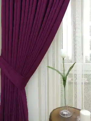 Vişne Rengi- Düz Fon Perde ( En 150cm Dökümlü Fon Perde)- Vişne