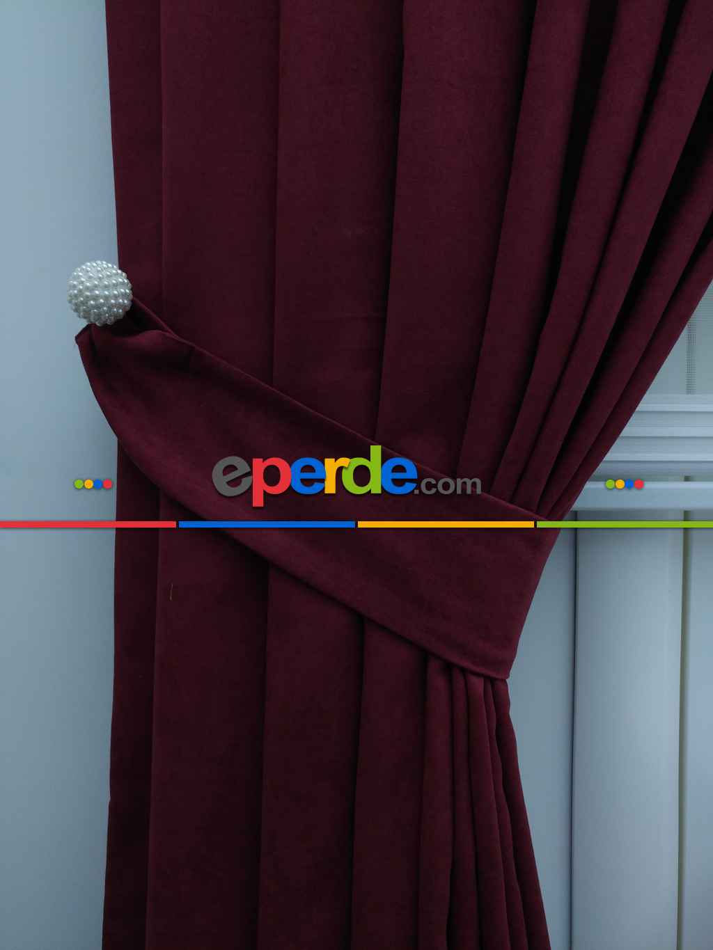 Vişne Düz Fon Perde- Vişne