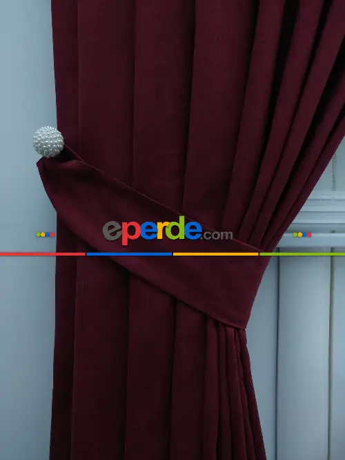 Vişne Düz Fon Perde- Vişne