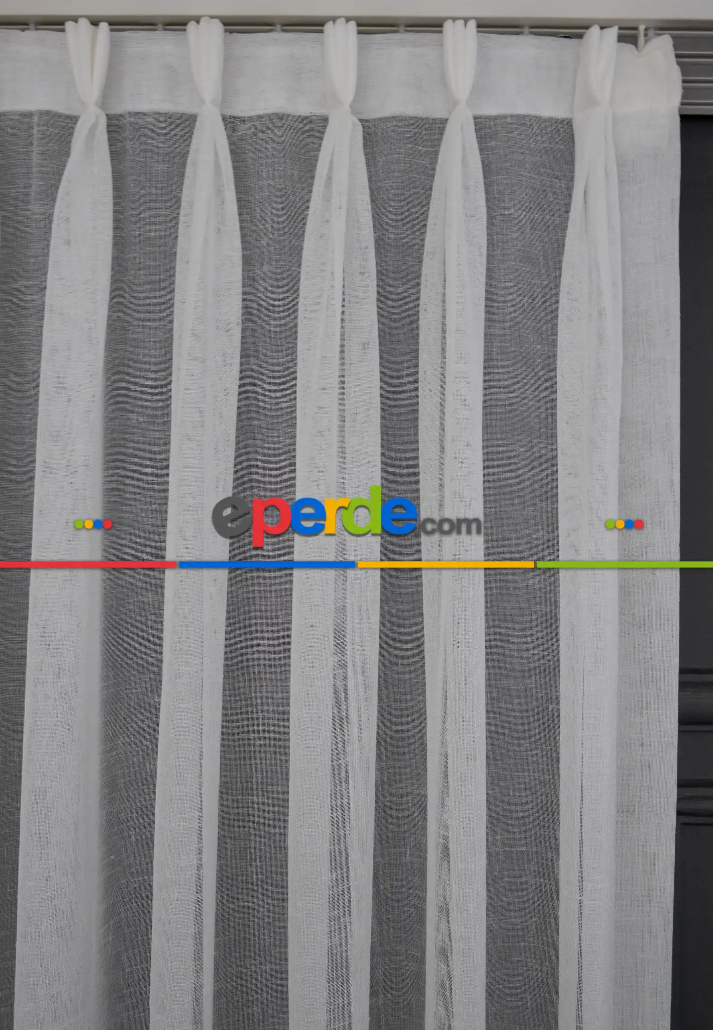 Mutfak Tül Keten Tül Ütü İstemez Dökümlü Tül - İtinalı Dikiş - Amerikan Pile