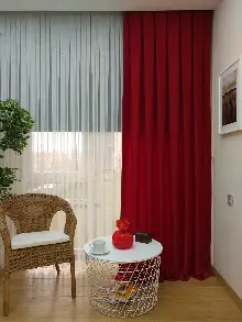 Soft Kırmızı Fon Perde Geniş En (285)- Kırmızı