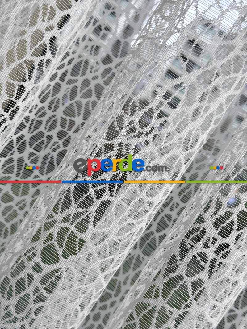 Desenli Fransız Dantel Örme Tül Perde, Desenli Ütü İstemeyen Tül