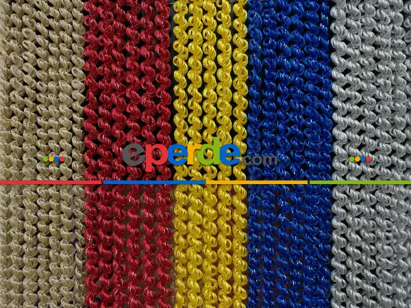 Gri Rengi İp Perde Duble Bukle Serisi- Gri-füme-antrasit-gümüş