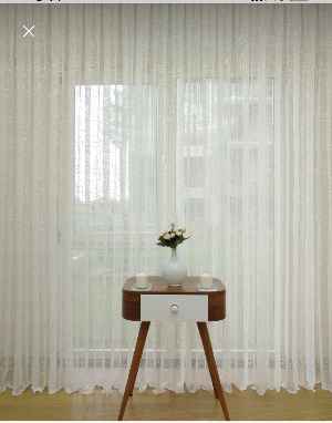 Örme Şantuk Keten Natural Desen Fransız Dantel Tül Perde