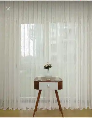 Örme Şantuk Keten Natural Desen Fransız Dantel Tül Perde