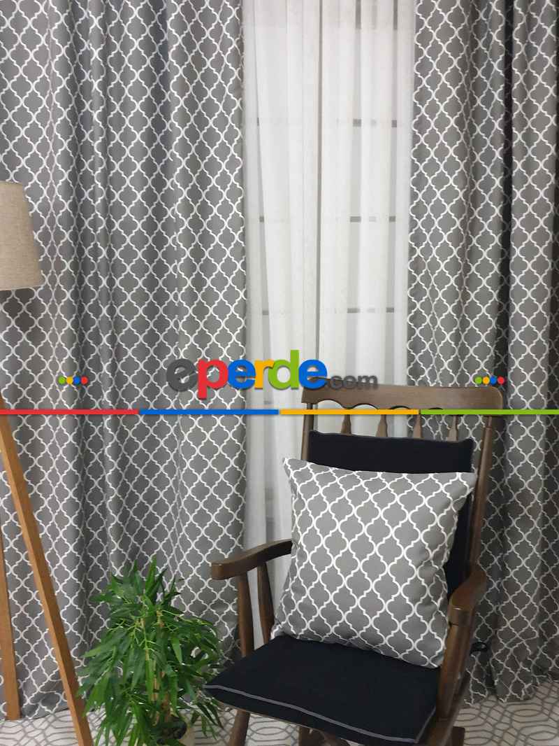 Ottoman Desenli Fon Perde Evm1926 Kumaşı Kalındır Duck Bezi Değildir