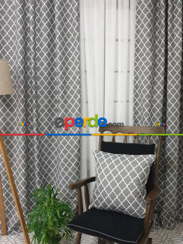 Ottoman Desenli Fon Perde Evm1926 Kumaşı Kalındır Duck Bezi Değildir