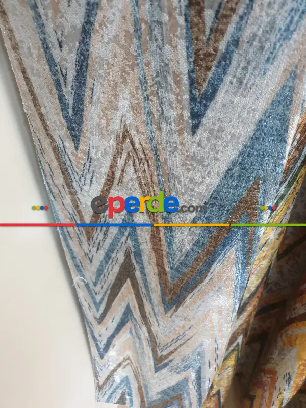 Yatak Odası - Brilant Marin Fon Perde Genç Moda Yeni Tasarım Fon Perde