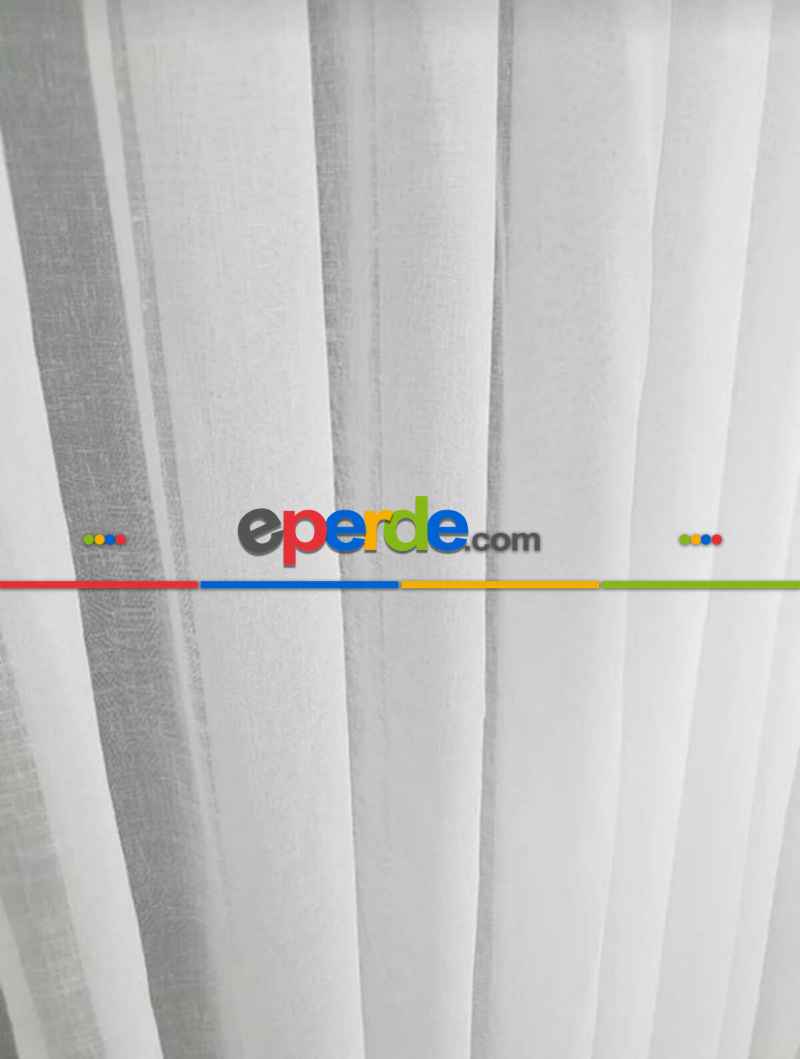 Salon - Salon Yatak Odası Çocuk Odası Natural Keten Tül Perde