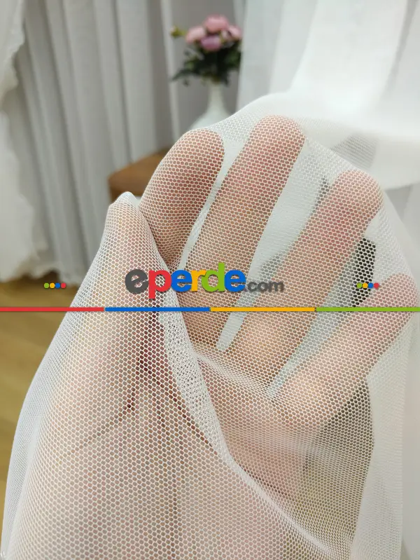 Fansız Dantel Fon Perde Etek Ucu Nakış (güpür ) İşlemeli - 8 (kombin İçin Açıklamayı Okuyunuz)- Ekru