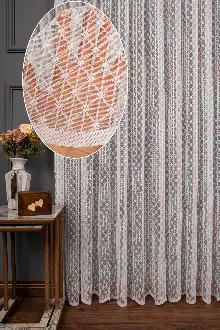 Genç Odası - Karo Desen Örme Tül Perde 1139