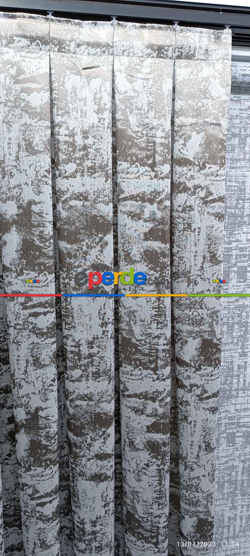 Salon Fon Perde - 2025 Elit Modern Damask Desenli Fosforlu İplik Dokuma Fon Perde -3