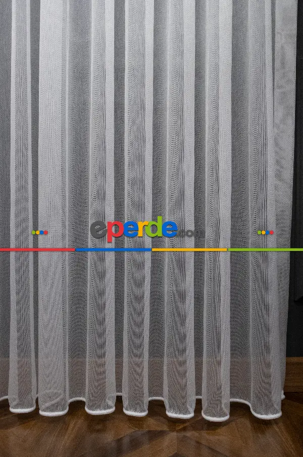 Yatak Odası - Ekru Monaliza Dökümlü Tül - İtinalı Dikiş - Amerikan Pile - Kurşunlu Tül