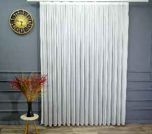 Desen Almira Simli Çizgili Eteği Kurşunlu (gramajlı) Tül Perde