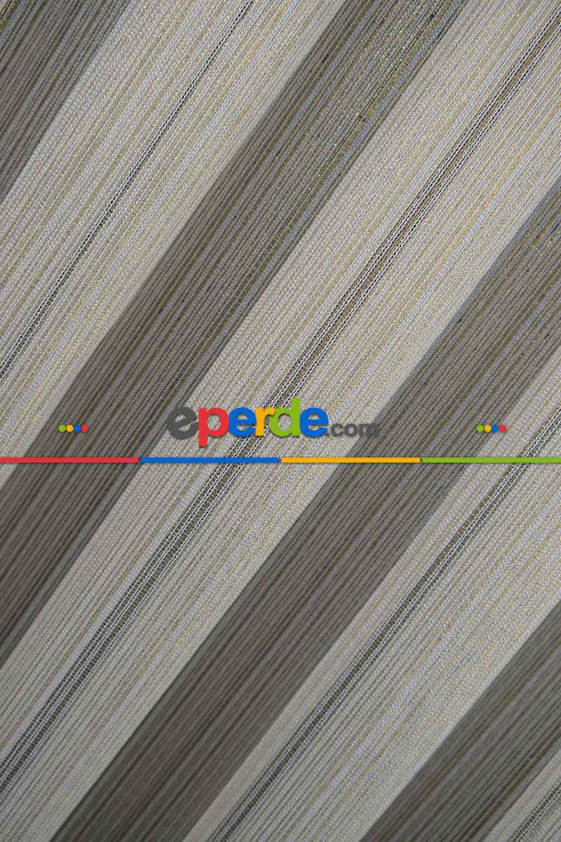 Çizgi Altın Gold Simli Çelik Sim Pırıltılı Işıltılı Çizgili Tül Tasarım Perde