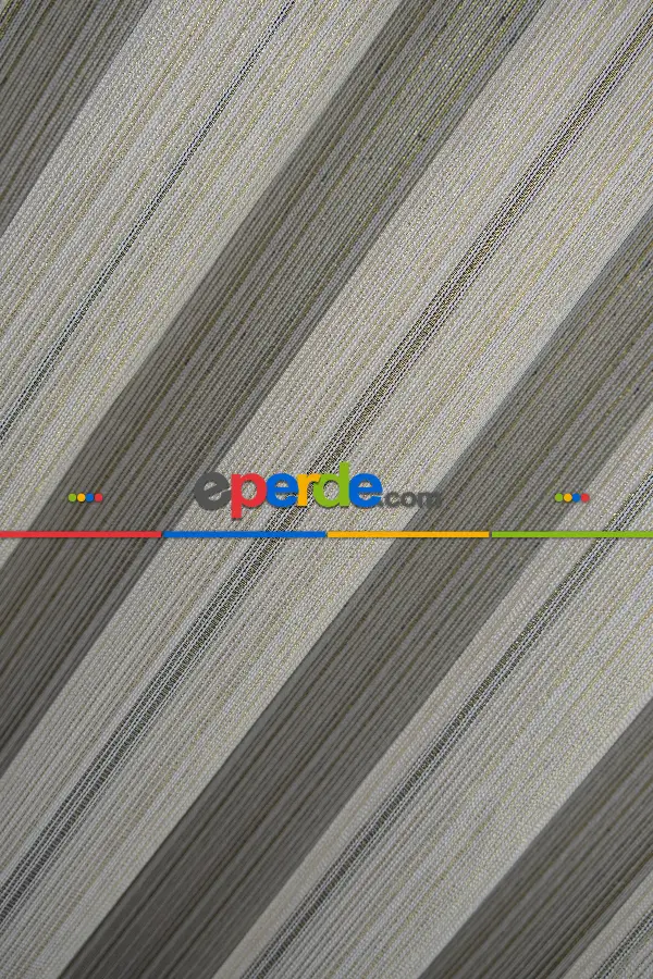 Çizgi Altın Gold Simli Çelik Sim Pırıltılı Işıltılı Çizgili Tül Tasarım Perde