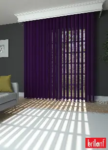 Brillant Akıllı Tül Perde Mor Renkli Tül Dikey Zebra Perde Düz 1. Kalite