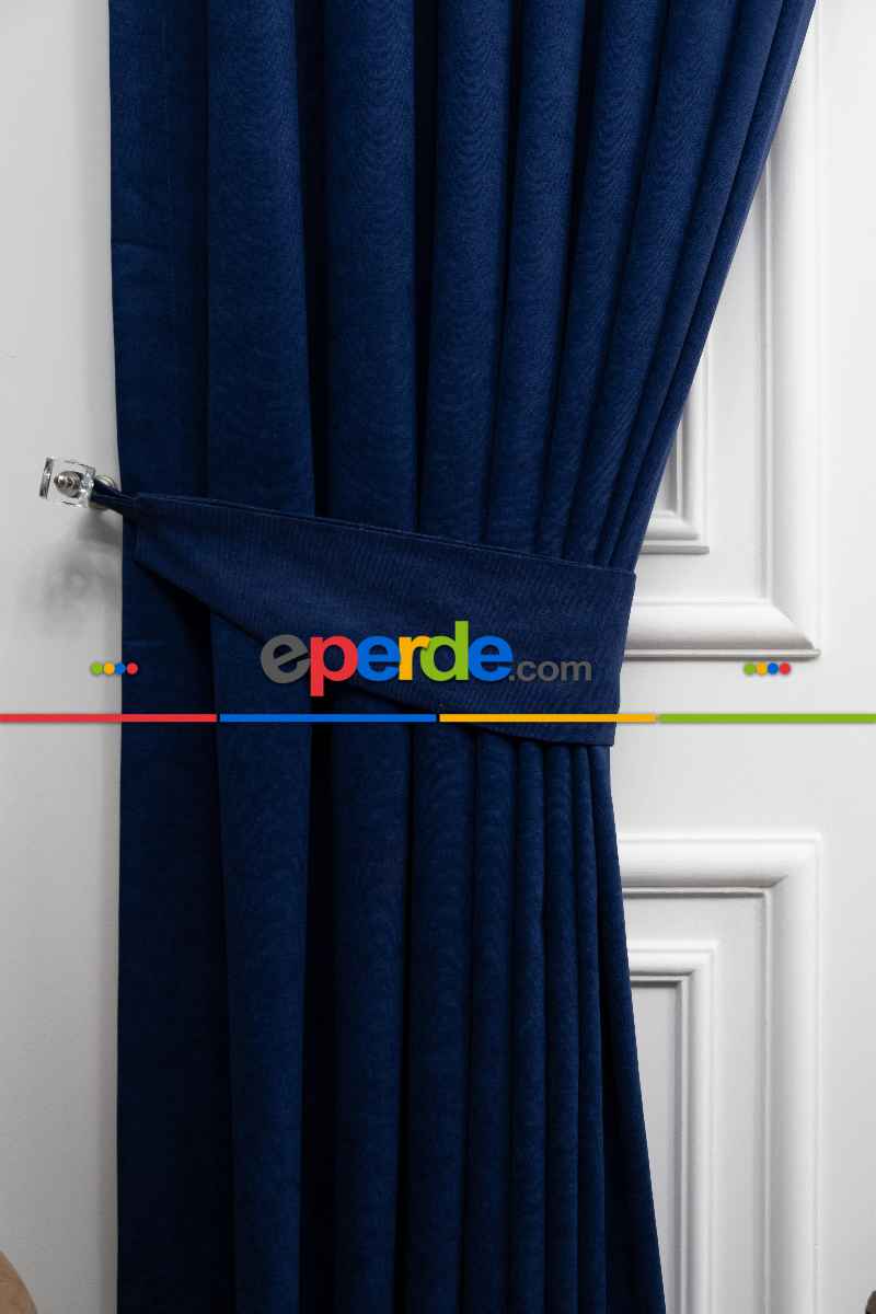 Parlament Mavisi Düz Fon Perde En Dökümlü Fon- Mavi Koyu