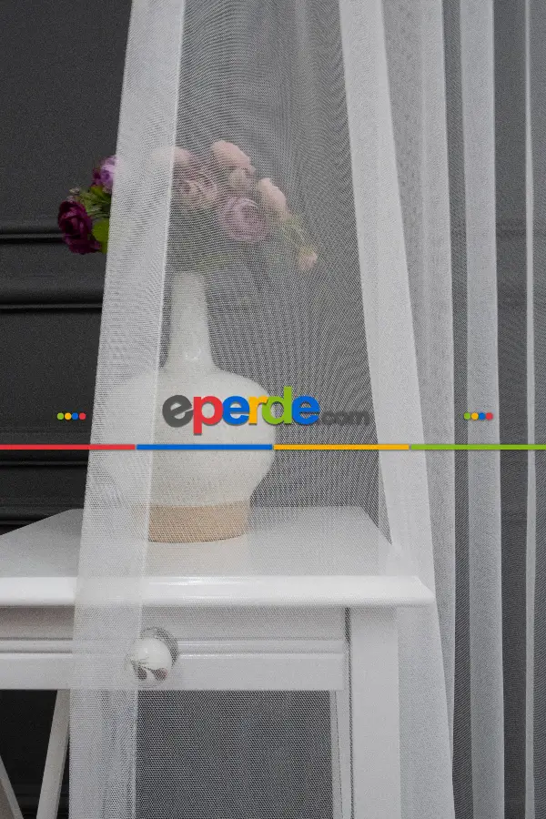 Yatak Odası - Grek Düz Tül Ekru Renk - İtinalı Dikiş Garantisi