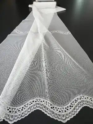 Br Gerdan Tfs İşlemeli Brode Tül Perde - Gümüş