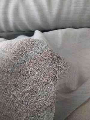 Düz Modern Dökümlü Keten Tül Perde - Açık Gri